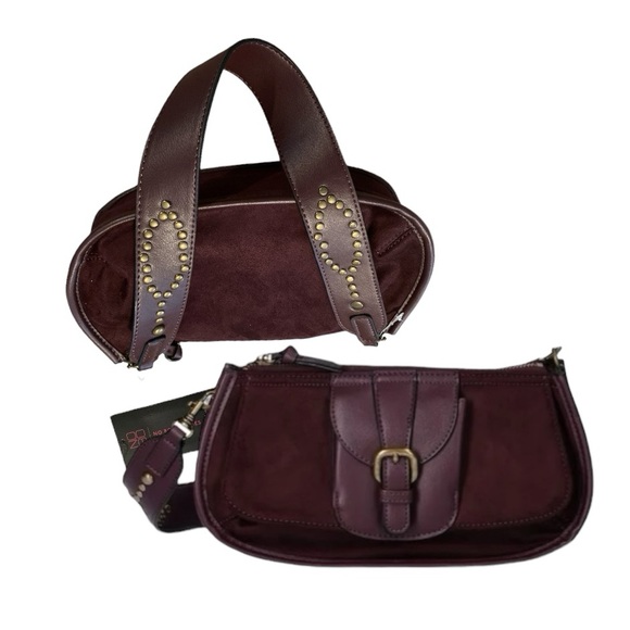 No Boundaries Buckled Detailed Berry Mini Bag - Picture 8 of 8